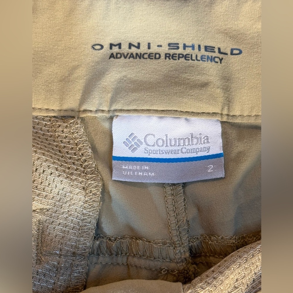 Columbia Omni Shield Water Repellant Cropped Outdoor Hiking Pants Ladies Size 2 - Picture 5 of 14